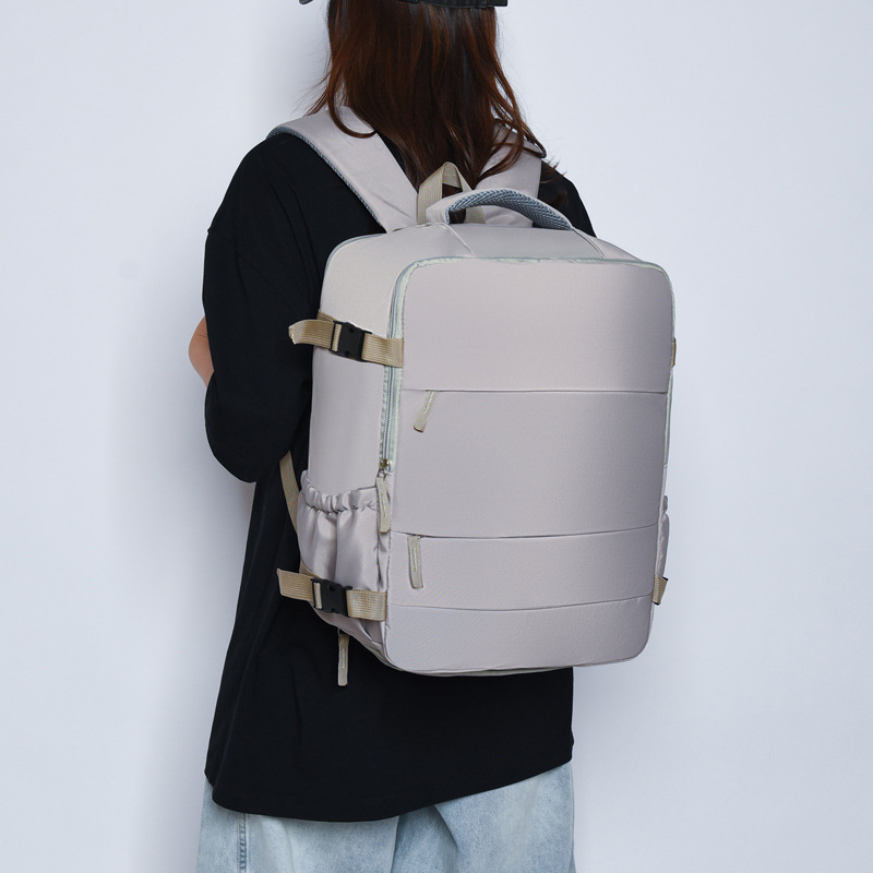 Women's Large Capacity Lightweight Multi-purpose Solid Color Travel Backpack - Image 4