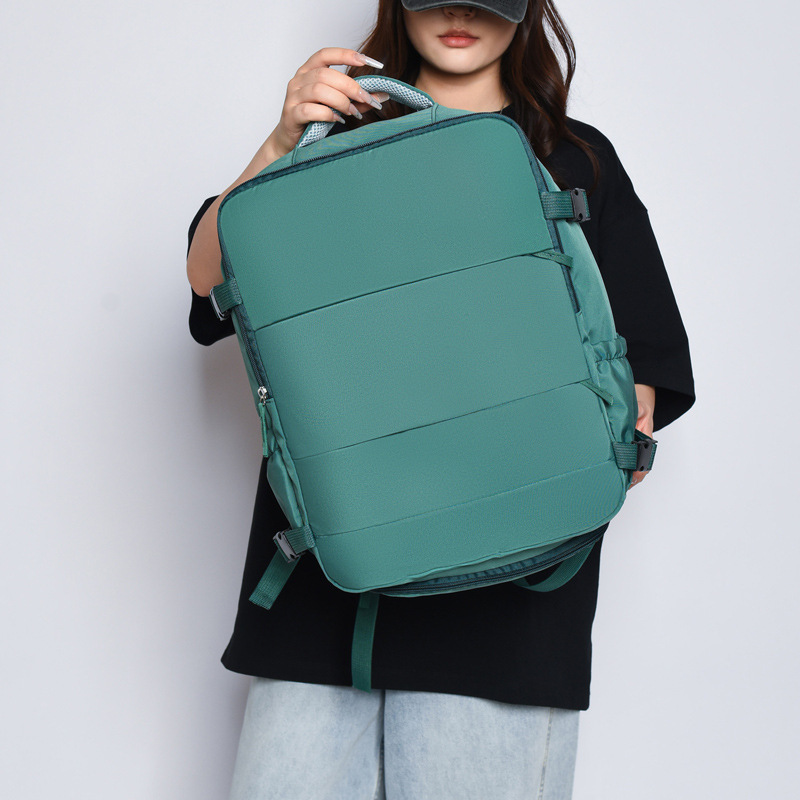 Women's Large Capacity Lightweight Multi-purpose Solid Color Travel Backpack - Image 7